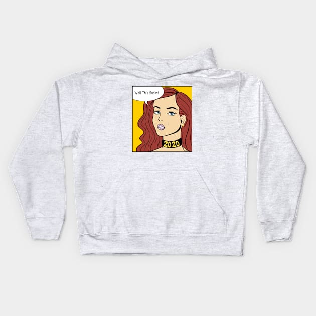 2020 Retro Comic Kids Hoodie by Ms.Tiny